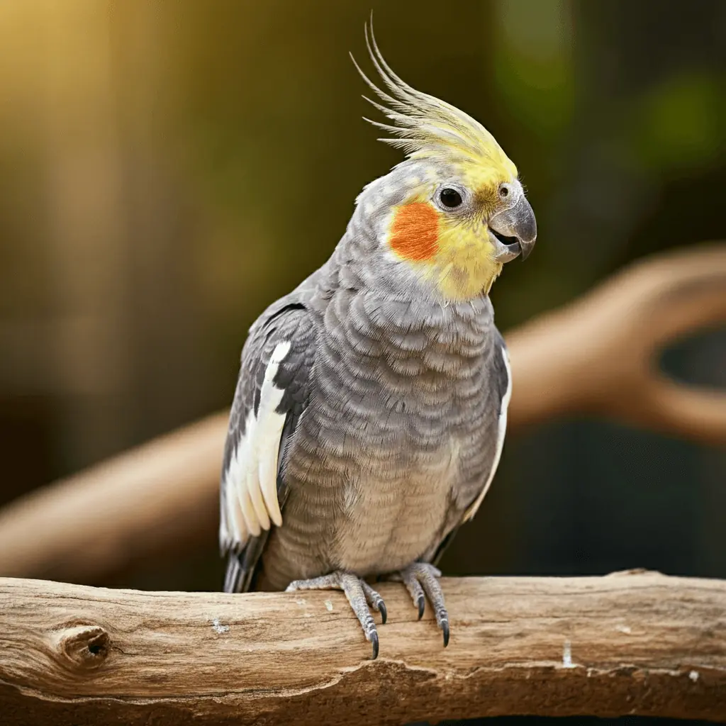 Cockatiel singing during mating season.