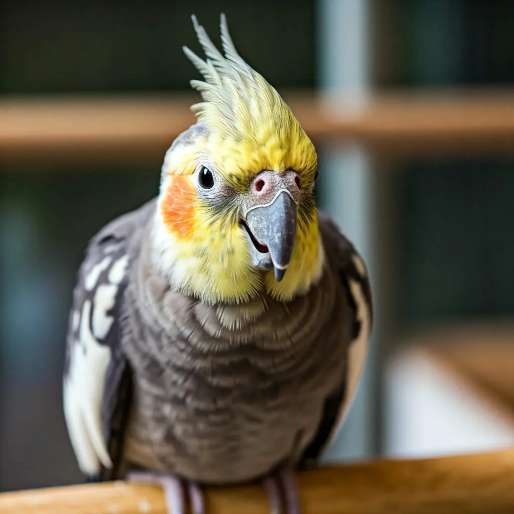 Cockatiel with an overgrown beak, a common beak problem.